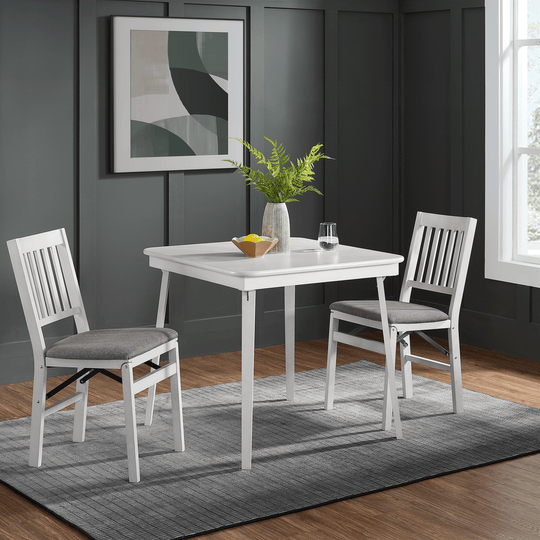 Classic Straight Edge Folding Table, Light Grey