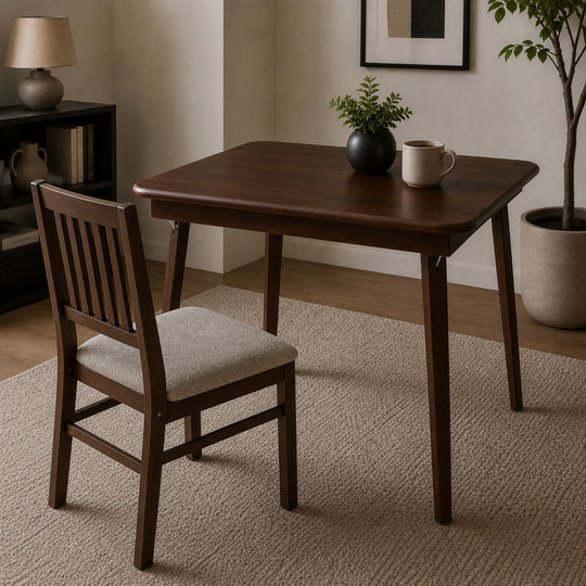 Classic Straight Edge Folding Table, Walnut