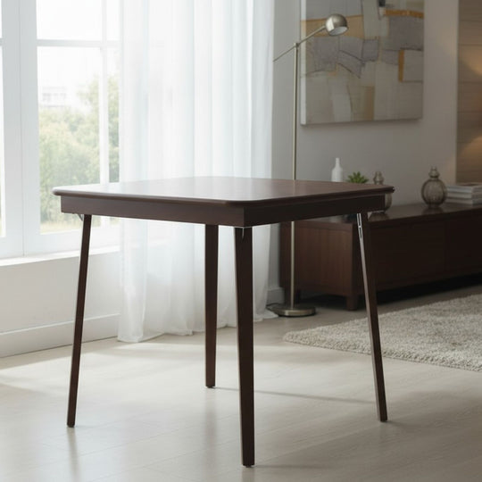 Classic Straight Edge Folding Table, Walnut