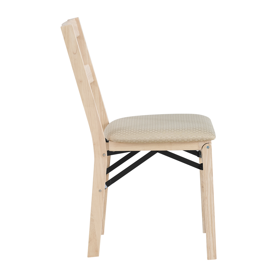 Unfinished Folding Chair Classic Slat Back