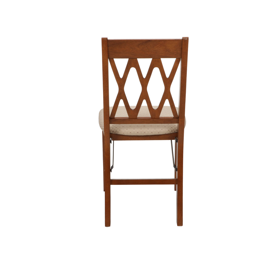 Classic Lattice Back Folding Chair (Set of 2)