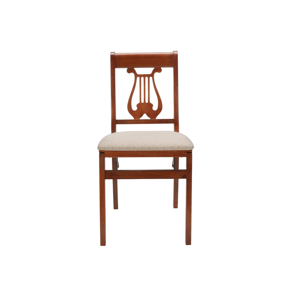 Classic Music Back Folding Chair (Set of 2)