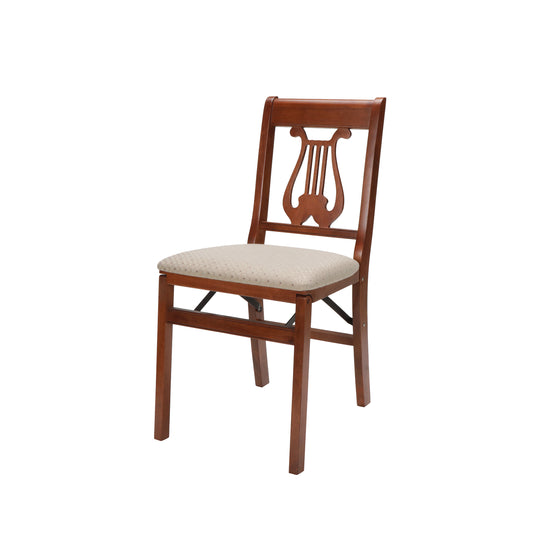 Classic Music Back Folding Chair (Set of 2)