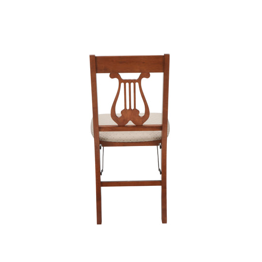 Classic Music Back Folding Chair (Set of 2)