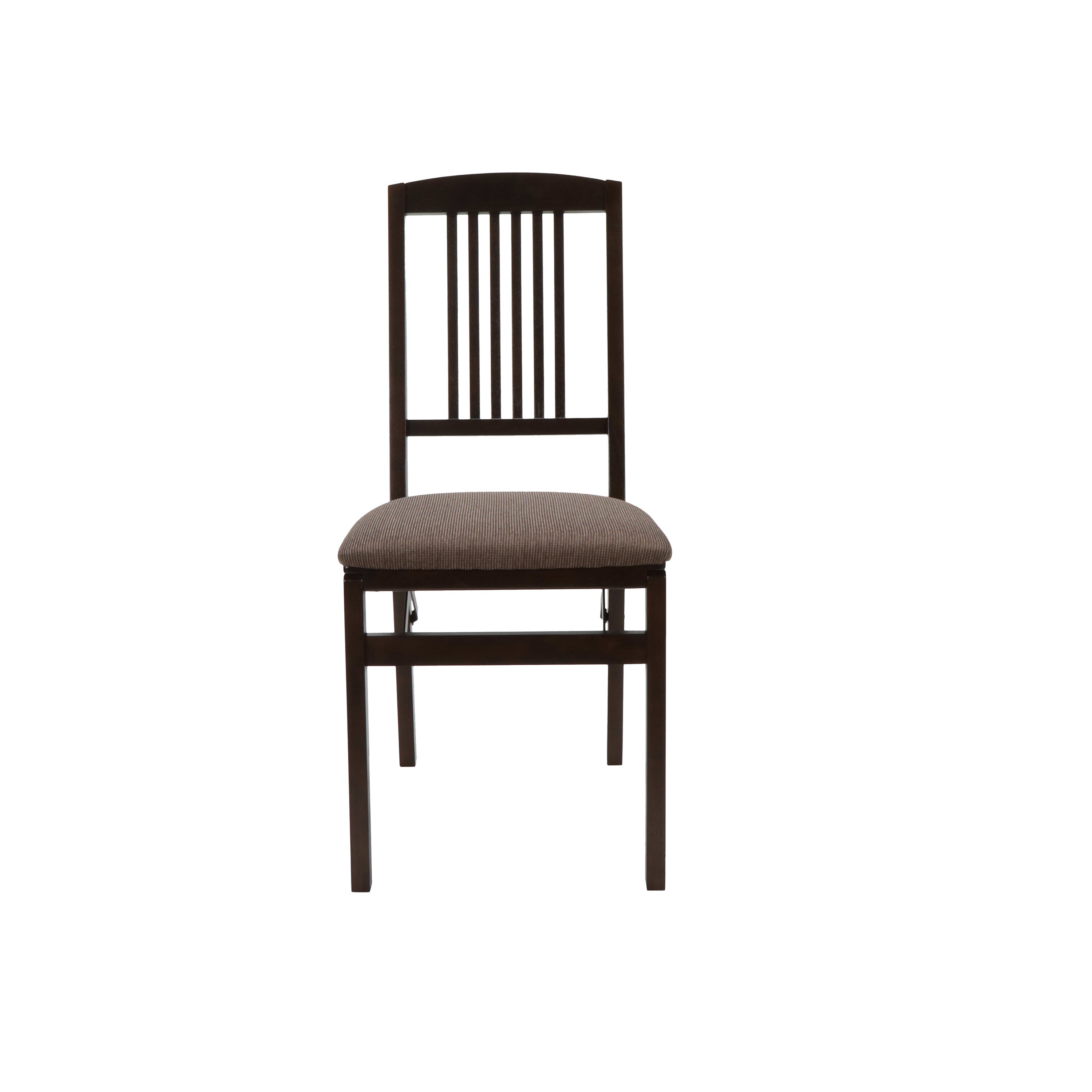 Simple Mission Folding Chair, Espresso Jax Fabric (Set of 2