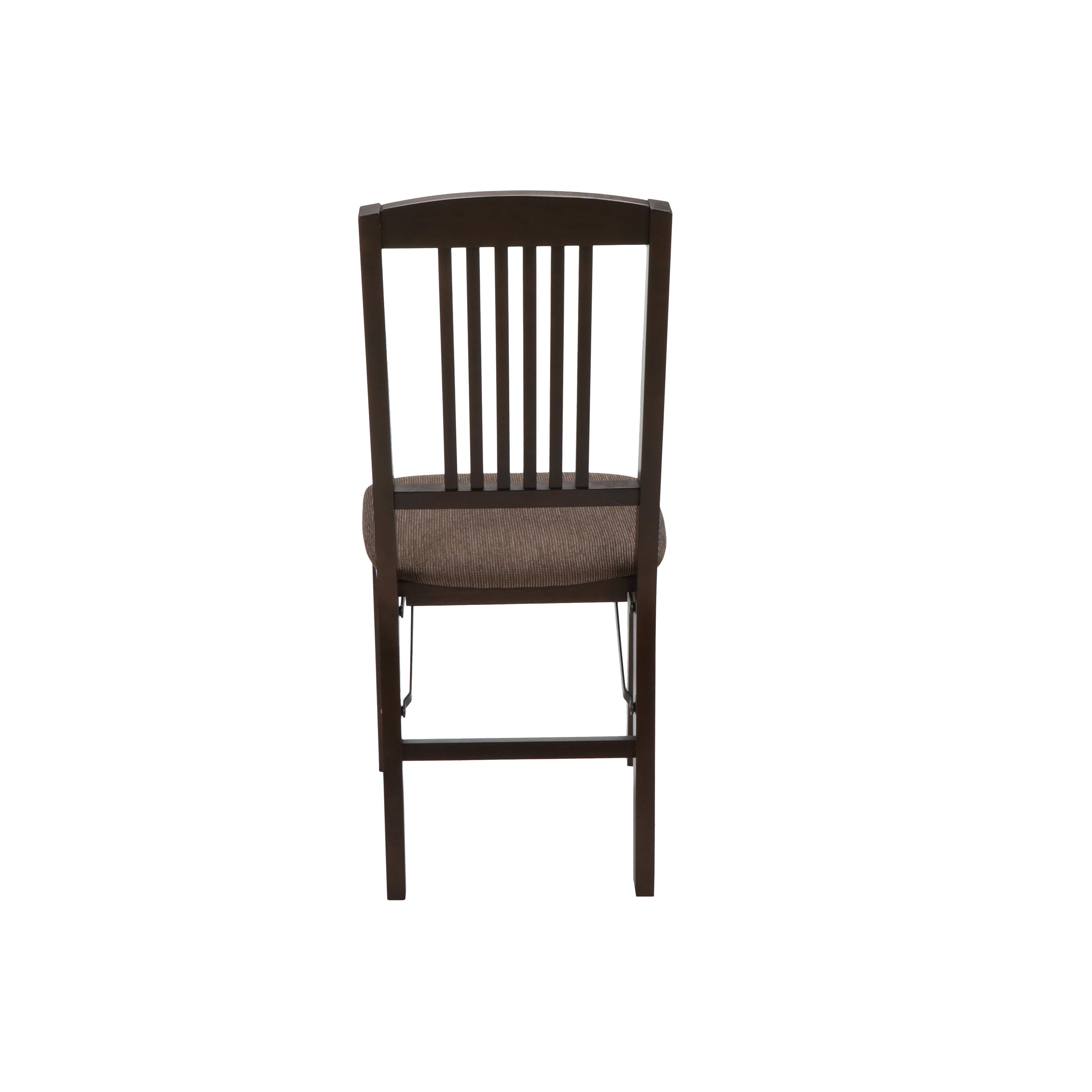 Simple Mission Folding Chair, Espresso Jax Fabric (Set of 2