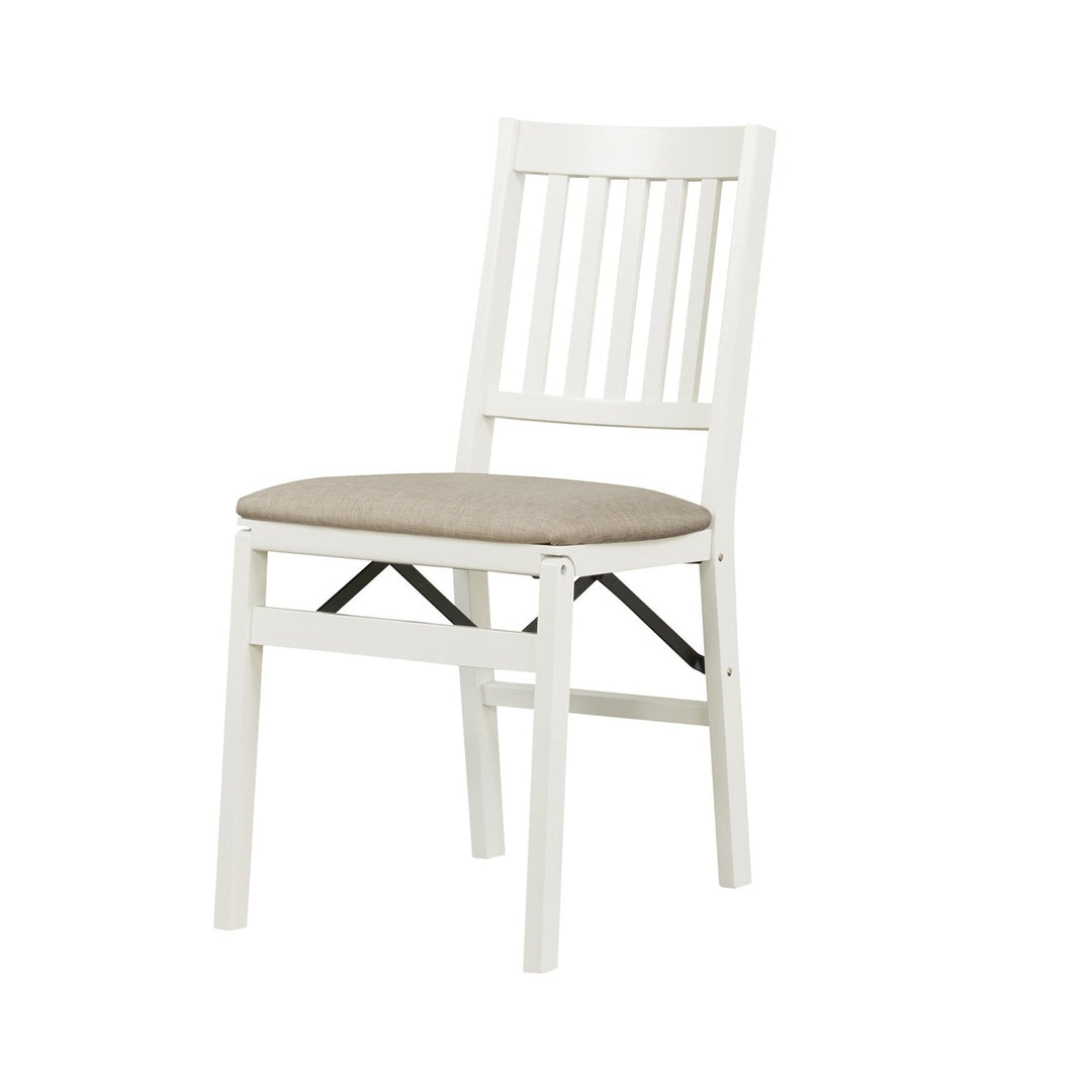 Solid Wood Upholstered Folding Chair (Set of 2) – Stakmore