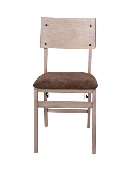 Classic Comfort Curve Back Folding Chair, Driftwood Bravado Aztec (Set of 2)