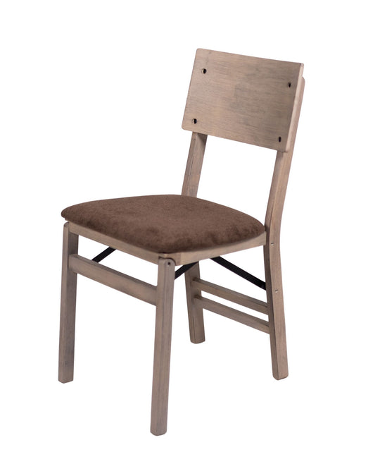 Classic Comfort Curve Back Folding Chair, Driftwood Bravado Aztec (Set of 2)