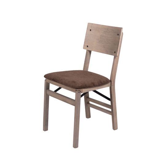 Classic Comfort Curve Back Folding Chair, Driftwood Bravado Aztec (Set of 2)