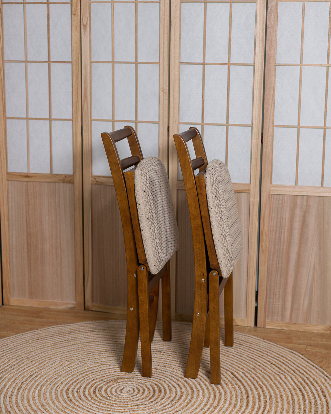 Shaker Ladder Back Folding Chair, Fruitwood (Set of 2)