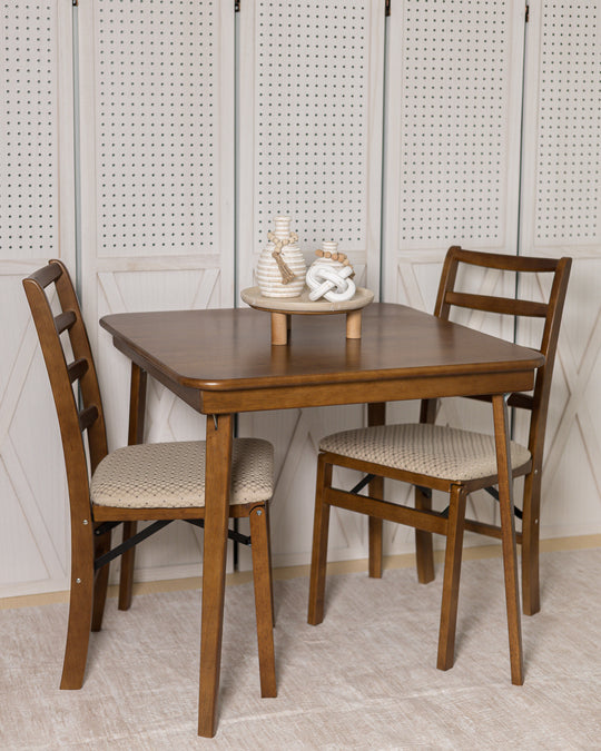 Shaker Ladder Back Folding Chair, Fruitwood (Set of 2)
