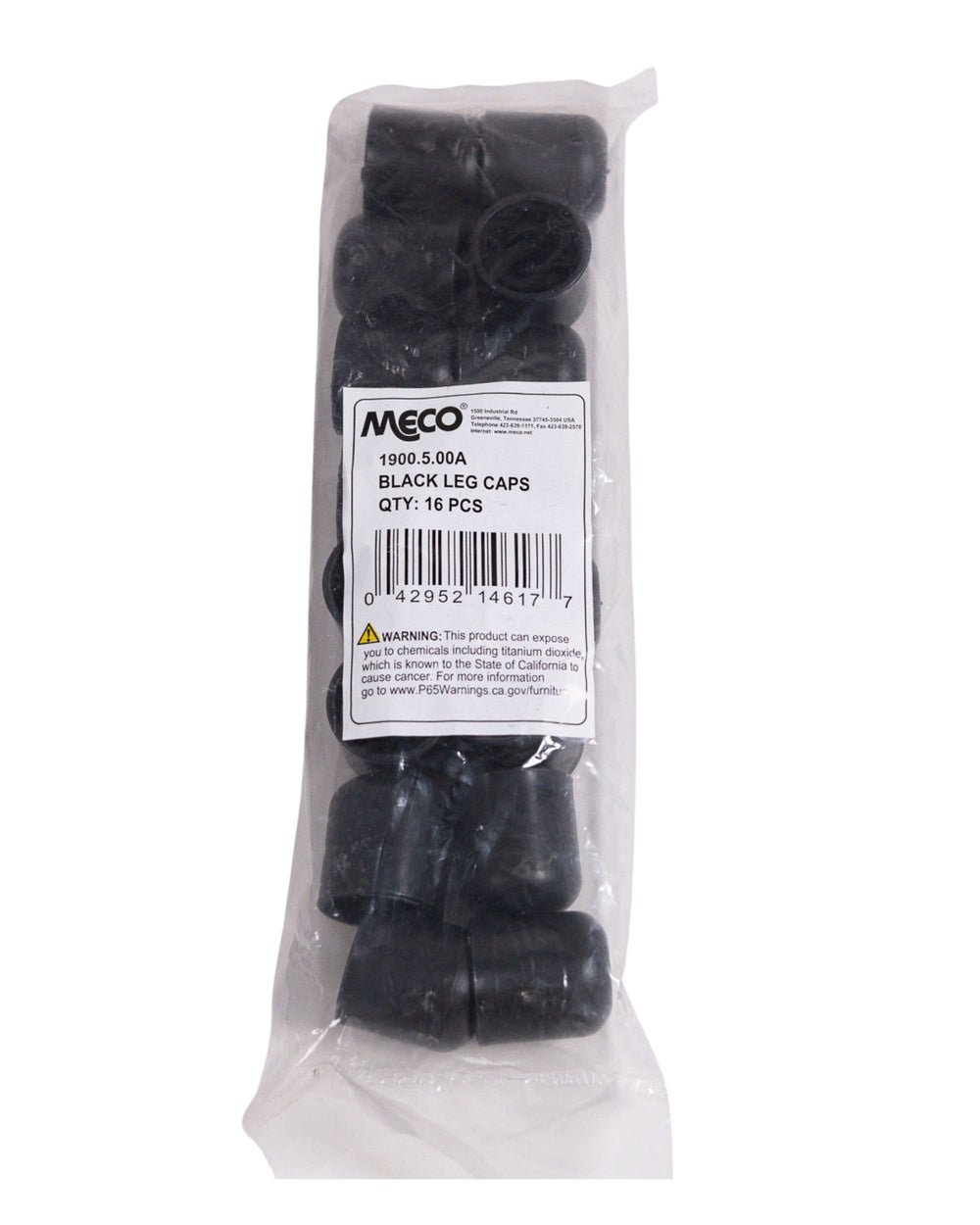Sudden Comfort Chair Foot Cap, Black (set of 16)