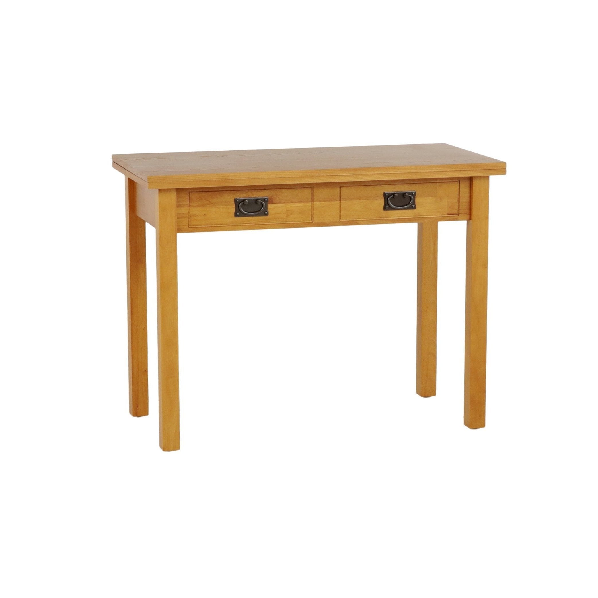 Straight Edge Expanding Console Table, Oak – Stakmore