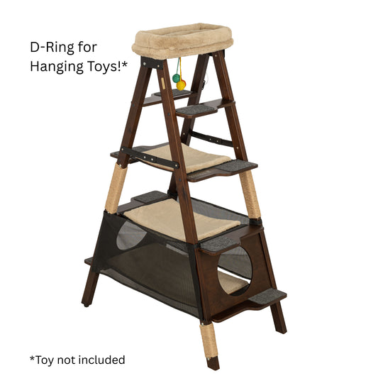 Multi-Level Folding Cat Tree, Espresso