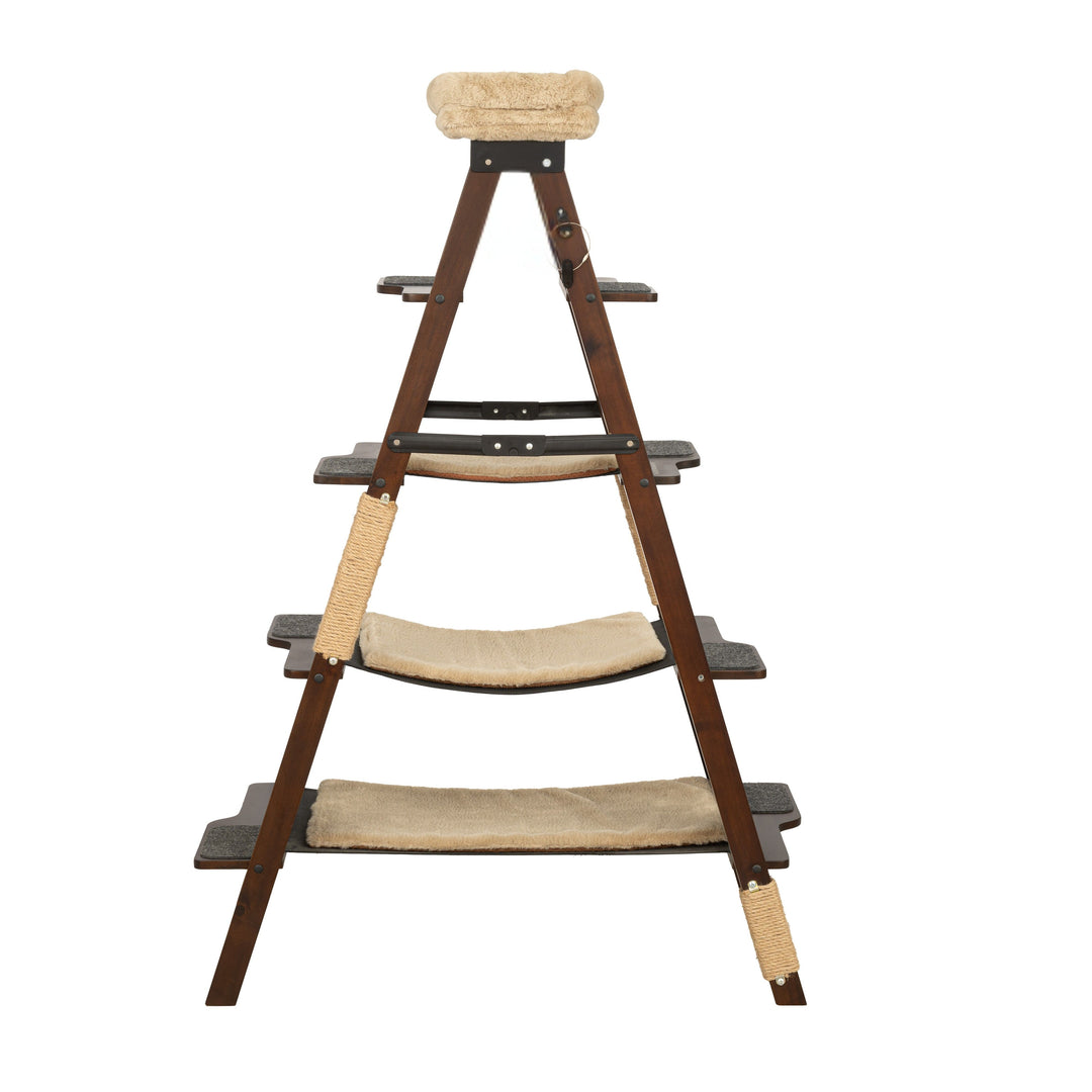 Multi-Level Folding Cat Tree, Espresso