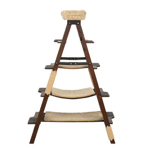 Multi-Level Folding Cat Tree, Espresso
