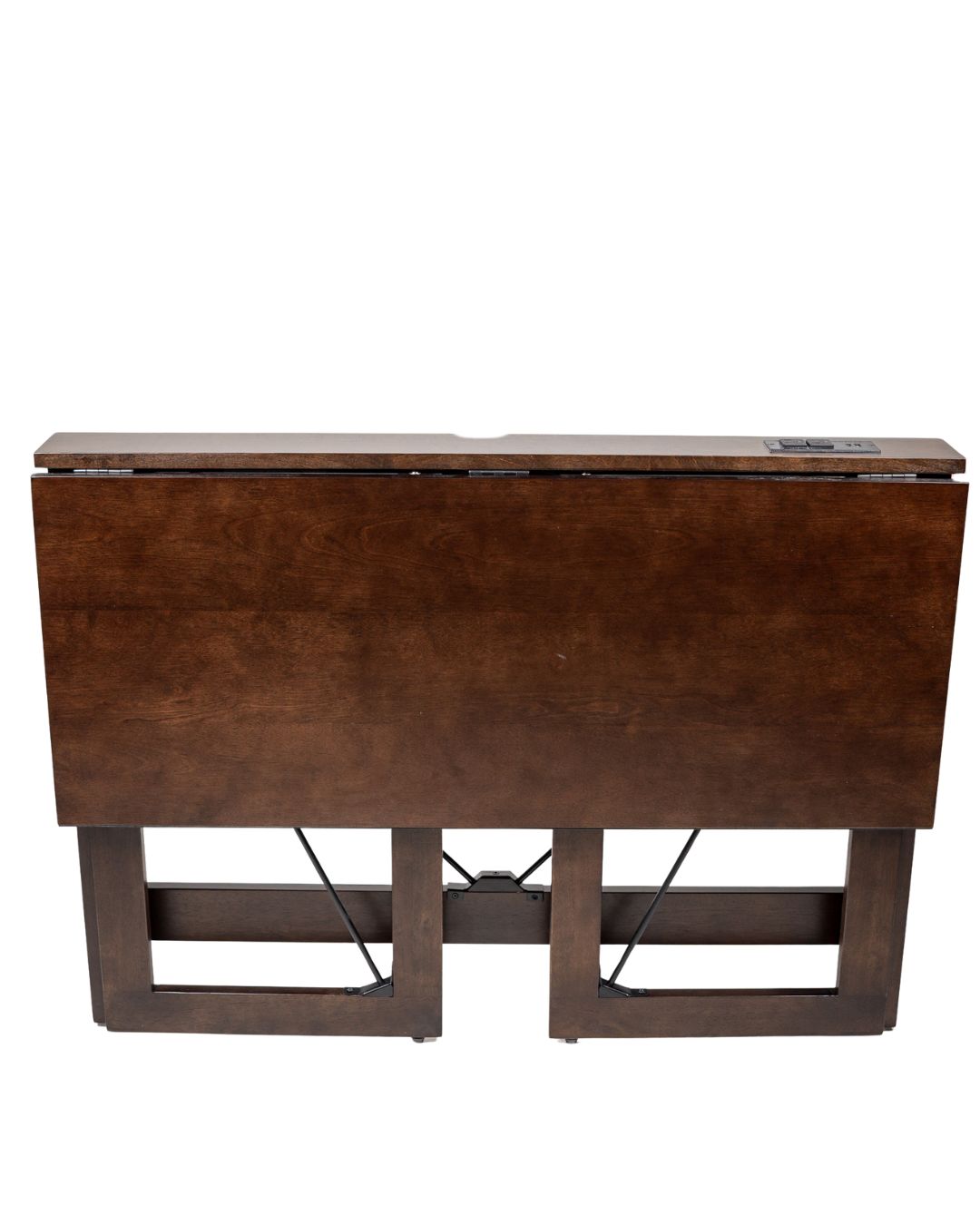 Folding Desk with Power Adapter, Espresso