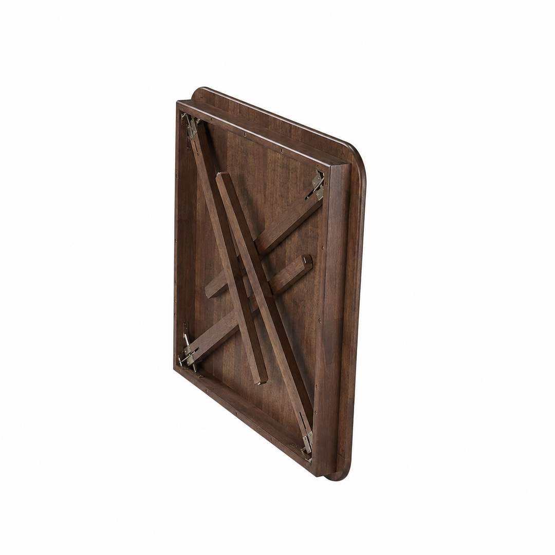 Classic Straight Edge Folding Table, Walnut