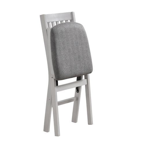 Solid Wood Upholstered Folding Chair (Set of 2)